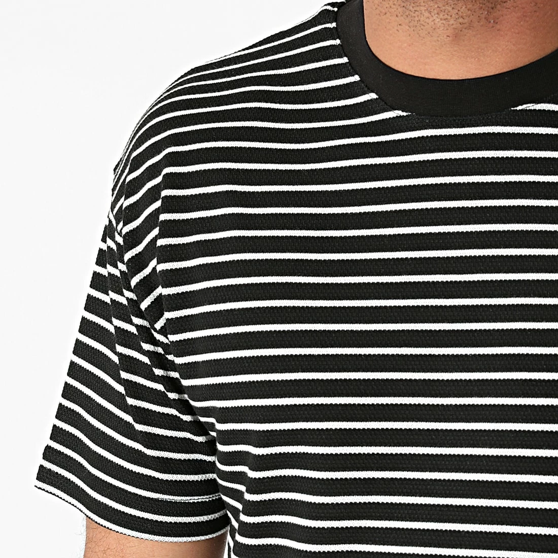 Grosses soldes 😉 Tee 👚 Shirt A Rayures 1021 Noir Blanc de 2Y Premium 🌟 4 Grosses soldes 😉 Tee 👚 Shirt A Rayures 1021 Noir Blanc de 2Y Premium 🌟 – Image 2