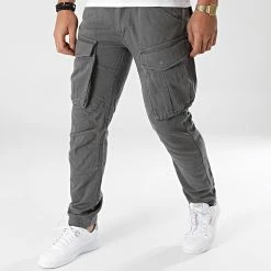 Meilleure vente 🔔 Pantalon Cargo ES8076 Gris Anthracite de 2Y Premium ⭐