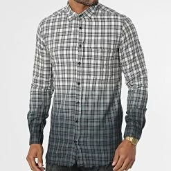 Acheter 😉 Chemise Manches Longues A Carreaux G1007 Gris Beige de 2Y Premium 🤩