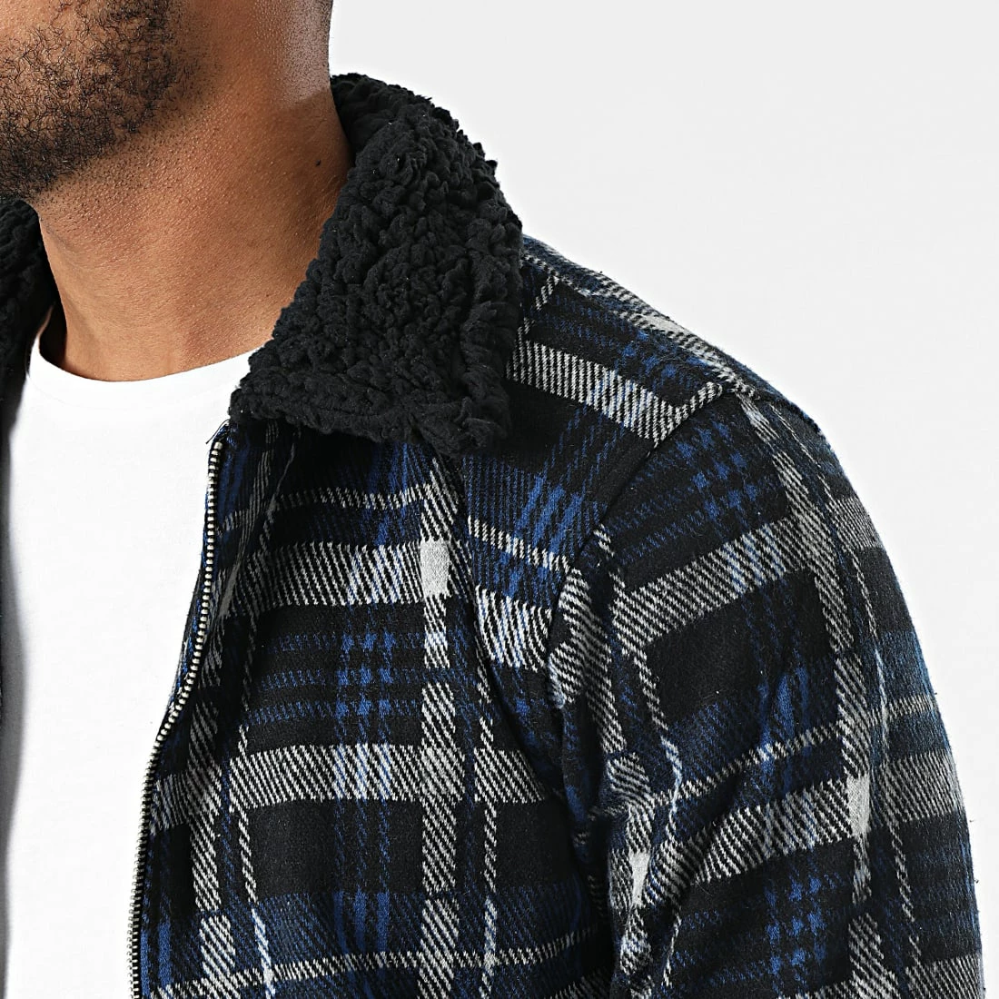 Sortie 🛒 Surchemise Carreaux 8041 Bleu Marine Noir de 2Y Premium 👍 4 Sortie 🛒 Surchemise Carreaux 8041 Bleu Marine Noir de 2Y Premium 👍 – Image 2