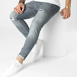 Nouveau 🔥 Jean Slim B6585 Gris Bleu Denim de 2Y Premium 😀 -2Y Premium Soldes 2y premium 294526 B6585 GREY 20211207T161154 03