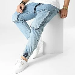 Grosses soldes 🥰 Jogger Pant Jean B6502 Bleu Denim de 2Y Premium 🛒 -2Y Premium Soldes 2y premium 294527 B6502 BLUE 20211209T150651 03