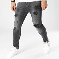Promo 😍 Jean Skinny AT8159 Gris Anthracite de 2Y Premium 🔥
