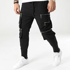 Offres ⭐ Pantalon Cargo ES8067 Noir de 2Y Premium 😉