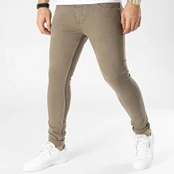 Le moins cher 👍 Jean Skinny B6349 Vert Kaki de 2Y Premium 🔔