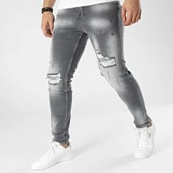 Le moins cher ✨ Jean Slim B6727 Gris Anthracite de 2Y Premium 🎁