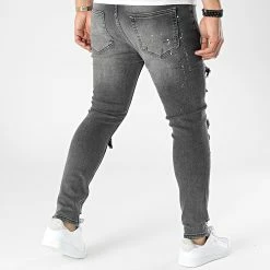 De gros 👍 Jean Slim AT8158 Gris Anthracite de 2Y Premium 👏 -2Y Premium Soldes 2y premium 301066 AT8158 BLACK 20220202T160116 04