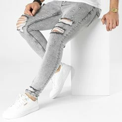 De gros ❤️ Jean Skinny B6177 Gris Clair de 2Y Premium 🌟 -2Y Premium Soldes 2y premium 301090 B6177 1 GREY 20220203T155026 03