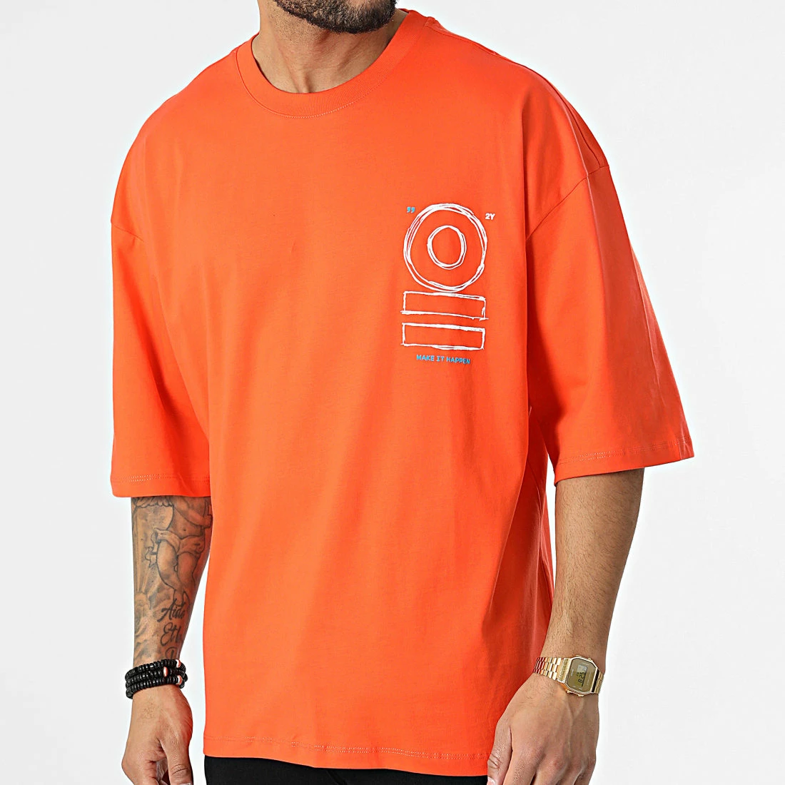 Meilleure affaire ✨ Tee 👕 Shirt FT-6105 Orange de 2Y Premium 🎁 5 Meilleure affaire ✨ Tee 👕 Shirt FT-6105 Orange de 2Y Premium 🎁 – Image 3