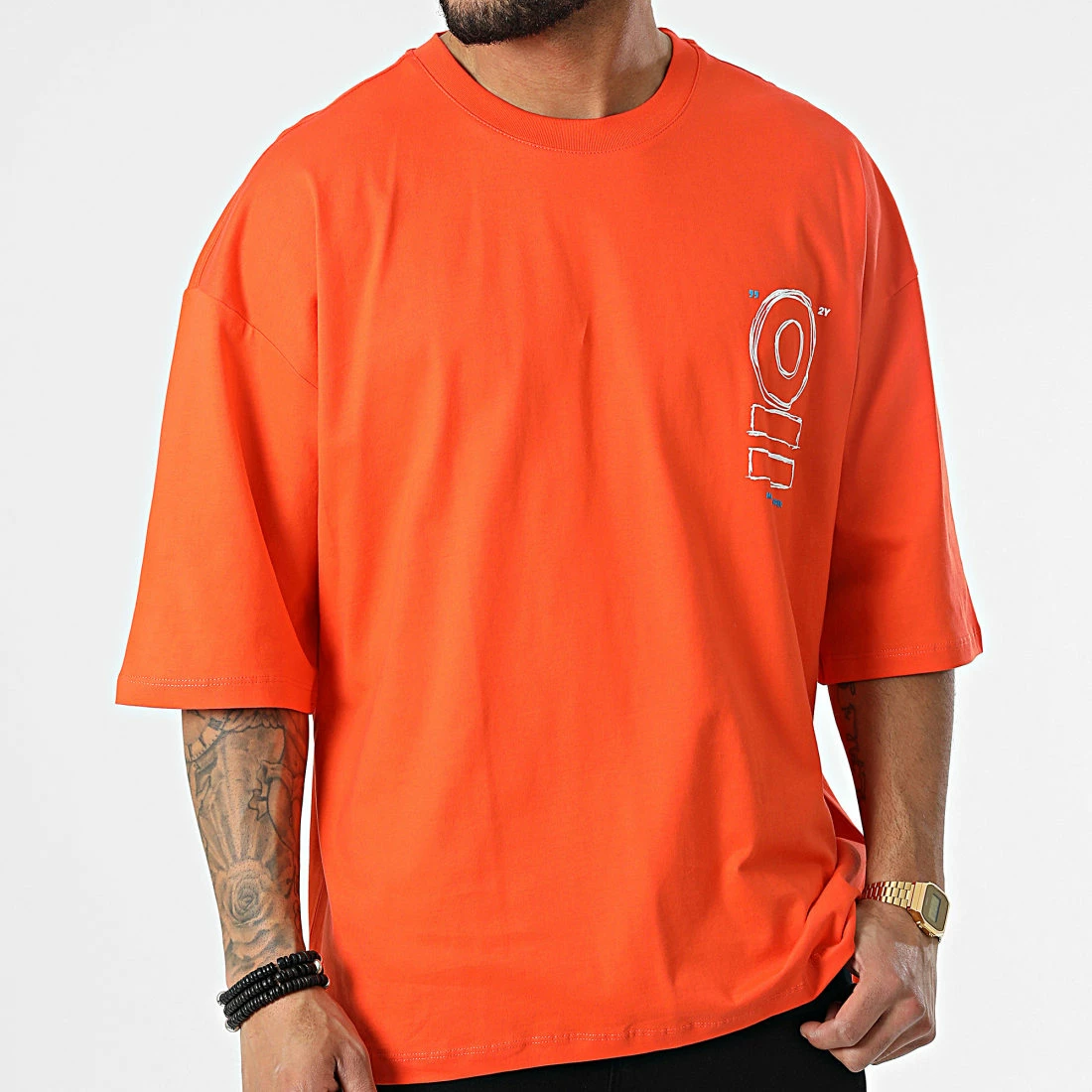 Meilleure affaire ✨ Tee 👕 Shirt FT-6105 Orange de 2Y Premium 🎁 6 Meilleure affaire ✨ Tee 👕 Shirt FT-6105 Orange de 2Y Premium 🎁 – Image 4