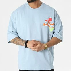 De gros 🎁 Tee 👚 Shirt FT-6106 Bleu Clair de 2Y Premium ❤️ -2Y Premium Soldes 2y premium 308355 FT 6106 BLUE FROG 20220310T143726 03