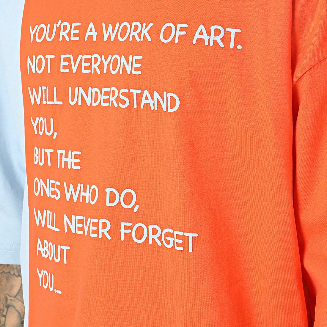 Budget 🤩 Tee 👚 Shirt FT-6119 Orange Bleu Clair de 2Y Premium 😀 4 Budget 🤩 Tee 👚 Shirt FT-6119 Orange Bleu Clair de 2Y Premium 😀 – Image 2