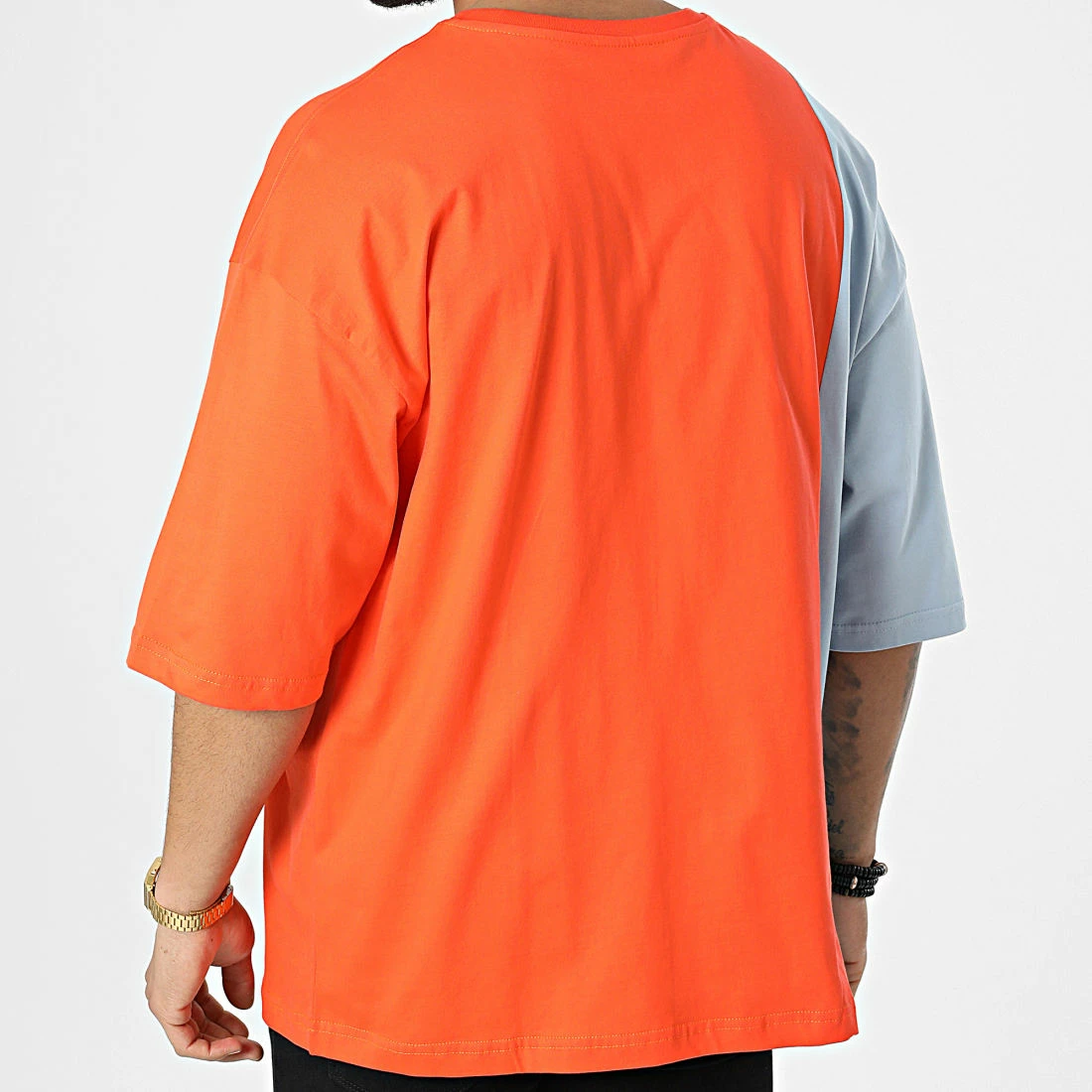 Budget 🤩 Tee 👚 Shirt FT-6119 Orange Bleu Clair de 2Y Premium 😀 6 Budget 🤩 Tee 👚 Shirt FT-6119 Orange Bleu Clair de 2Y Premium 😀 – Image 4