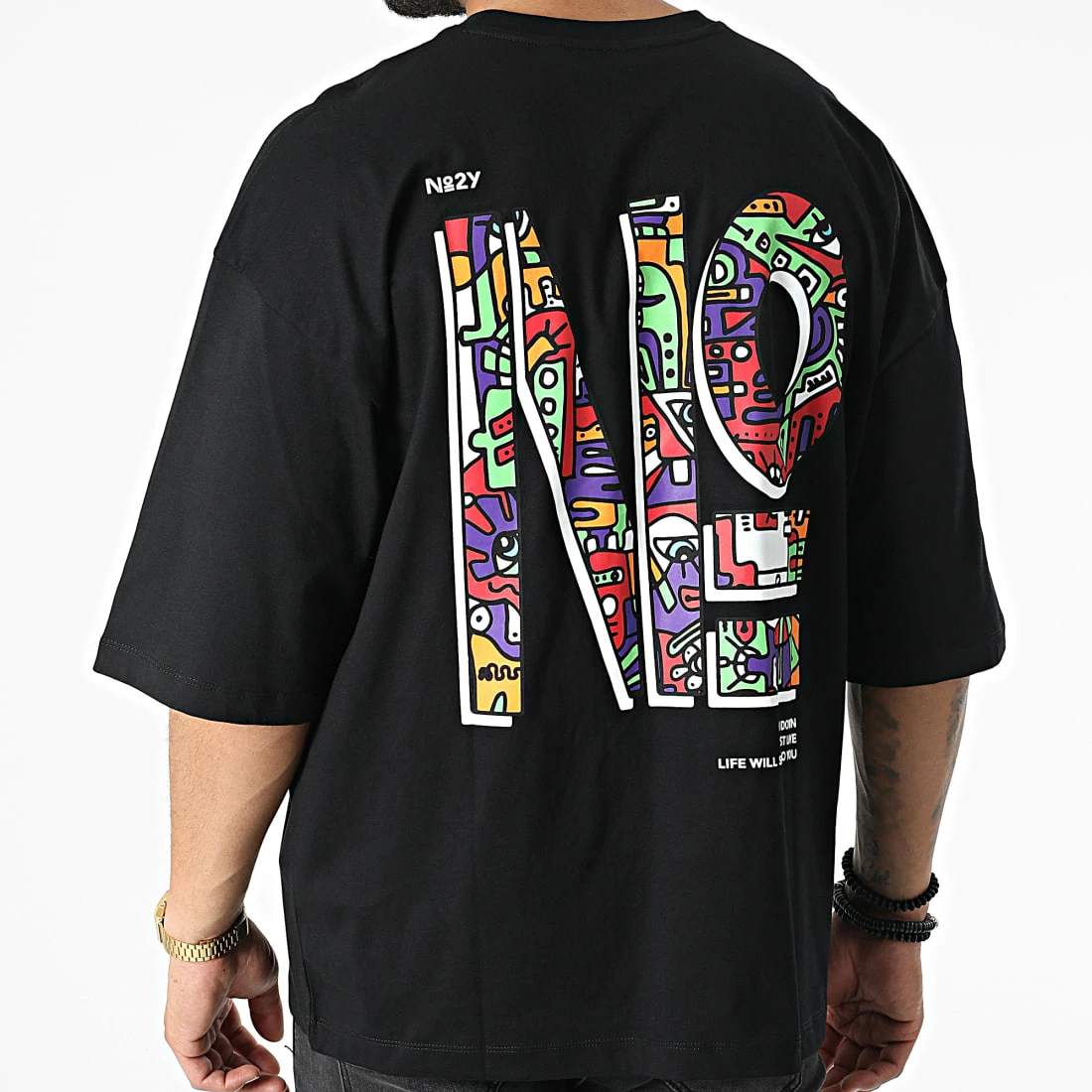 Bon marché 😉 Tee 👚 Shirt FT-6127 Noir de 2Y Premium 🛒 3 Bon marché 😉 Tee 👚 Shirt FT-6127 Noir de 2Y Premium 🛒