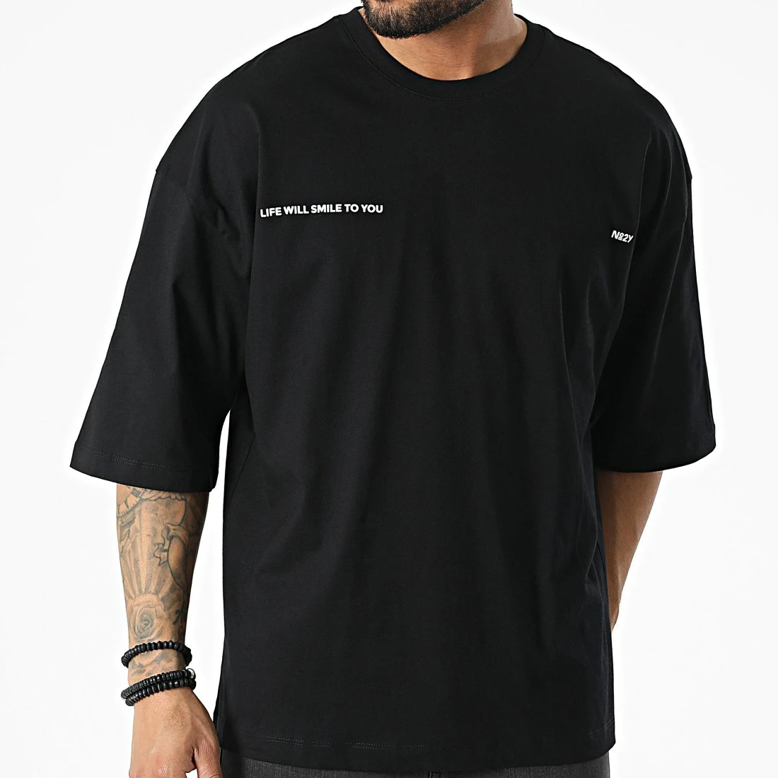 Bon marché 😉 Tee 👚 Shirt FT-6127 Noir de 2Y Premium 🛒 6 Bon marché 😉 Tee 👚 Shirt FT-6127 Noir de 2Y Premium 🛒 – Image 4