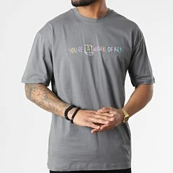 Meilleure vente 🔔 Tee 👕 Shirt FT-6135 Gris Anthracite de 2Y Premium 🎉 -2Y Premium Soldes 2y premium 310669 FT 6135 SMOKED 20220324T160958 04