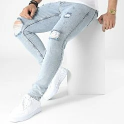 Grosses soldes 🥰 Jean Slim P22-016 Bleu Wash de 2Y Premium 😍 -2Y Premium Soldes 2y premium 311351 P22 016 BLUE 20220328T161416 03
