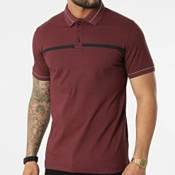 Le moins cher 🔥 Polo Manches Courtes 2111 Bordeaux de 2Y Premium 💯