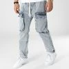 Nouveau ✨ Pantalon Cargo En Jean B7040 Bleu Denim de 2Y Premium 😀 -2Y Premium Soldes 2y premium 316335 B7040 BLUE 20220426T143926 01