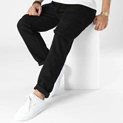 Le moins cher ✨ Pantalon Cargo En Jean B7036 Noir de 2Y Premium ⭐ -2Y Premium Soldes 2y premium 316338 B7036 BLACK 20220426T143846 03
