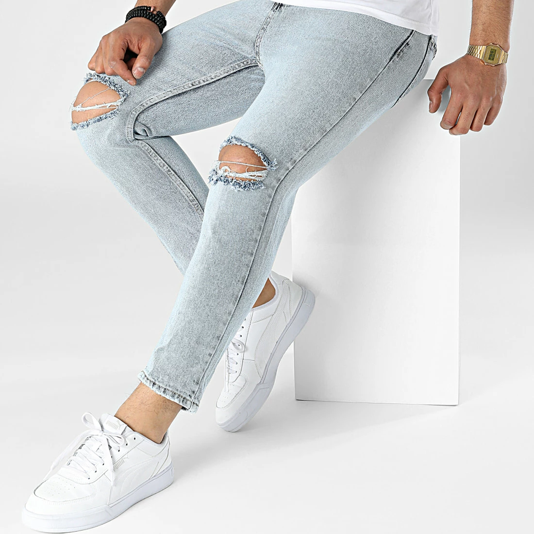 Tout neuf 🧨 Jean Regular ES8103 Bleu Denim de 2Y Premium ⌛ 5 Tout neuf 🧨 Jean Regular ES8103 Bleu Denim de 2Y Premium ⌛ – Image 3