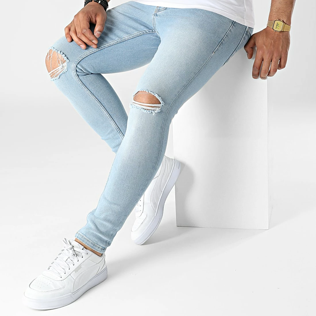 Budget 🌟 Jean Skinny B7078 Bleu Wash de 2Y Premium 🎉 5 Budget 🌟 Jean Skinny B7078 Bleu Wash de 2Y Premium 🎉 – Image 3