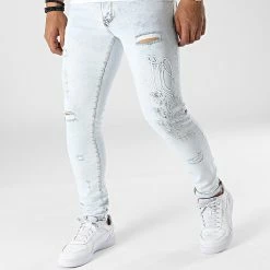 Meilleure affaire 🥰 Jean Slim B6434 Bleu Wash de 2Y Premium 🔥