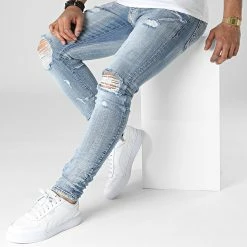Meilleur prix 🥰 Jean Slim B5788 Bleu Wash de 2Y Premium 🔥 -2Y Premium Soldes 2y premium 318340 B5788 R7 BLUE 20220509T155955 03