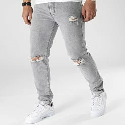 Bon marché 👍 Jean Relaxed Fit B6777 Gris de 2Y Premium ⭐