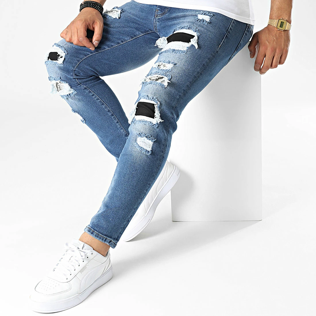 Remise 😀 Jean Slim B6886 Bleu Denim de 2Y Premium 💯 5 Remise 😀 Jean Slim B6886 Bleu Denim de 2Y Premium 💯 – Image 3