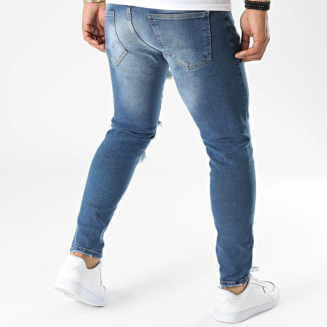 Remise 😀 Jean Slim B6886 Bleu Denim de 2Y Premium 💯 6 Remise 😀 Jean Slim B6886 Bleu Denim de 2Y Premium 💯 – Image 4