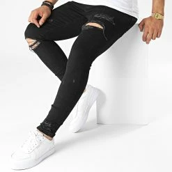 Grosses soldes ✨ Jean Slim B7021 Noir de 2Y Premium ✔️ -2Y Premium Soldes 2y premium 323787 B7021 BLACK 20220621T120435 03