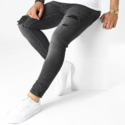 Nouveau 👍 Jean Slim B6950 Noir de 2Y Premium 🔔 -2Y Premium Soldes 2y premium 323794 B6950 BLACK 20220621T120031 03