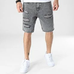 De gros ✨ Short Jean AT8206 Gris de 2Y Premium 👏 -2Y Premium Soldes 2y premium 325605 AT8206 BLACK 20220701T155924 03