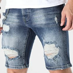 Offres 🤩 Short Jean K7226 Bleu Denim de 2Y Premium 🔔