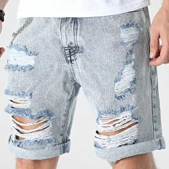 Offres 😍 Short Jean K7112 Bleu Wash de 2Y Premium 🥰