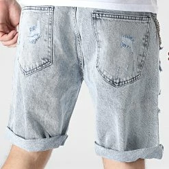 Offres 😍 Short Jean K7112 Bleu Wash de 2Y Premium 🥰 -2Y Premium Soldes 2y premium 325665 K7112 BLUE 20220704T154615 04