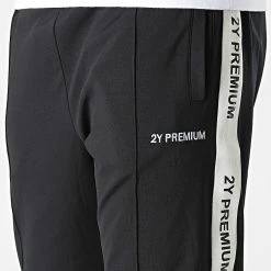 Sortie 😍 Pantalon Jogging A Bandes 2001 Noir de 2Y Premium 🧨 -2Y Premium Soldes 2y premium 327374 BYS 2001 1 BLACK 20220708T113053 02