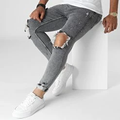 Nouveau 🌟 Jean Skinny B6489 Gris de 2Y Premium 💯 -2Y Premium Soldes 2y premium 327378 B6489 GREY 20220708T113430 03