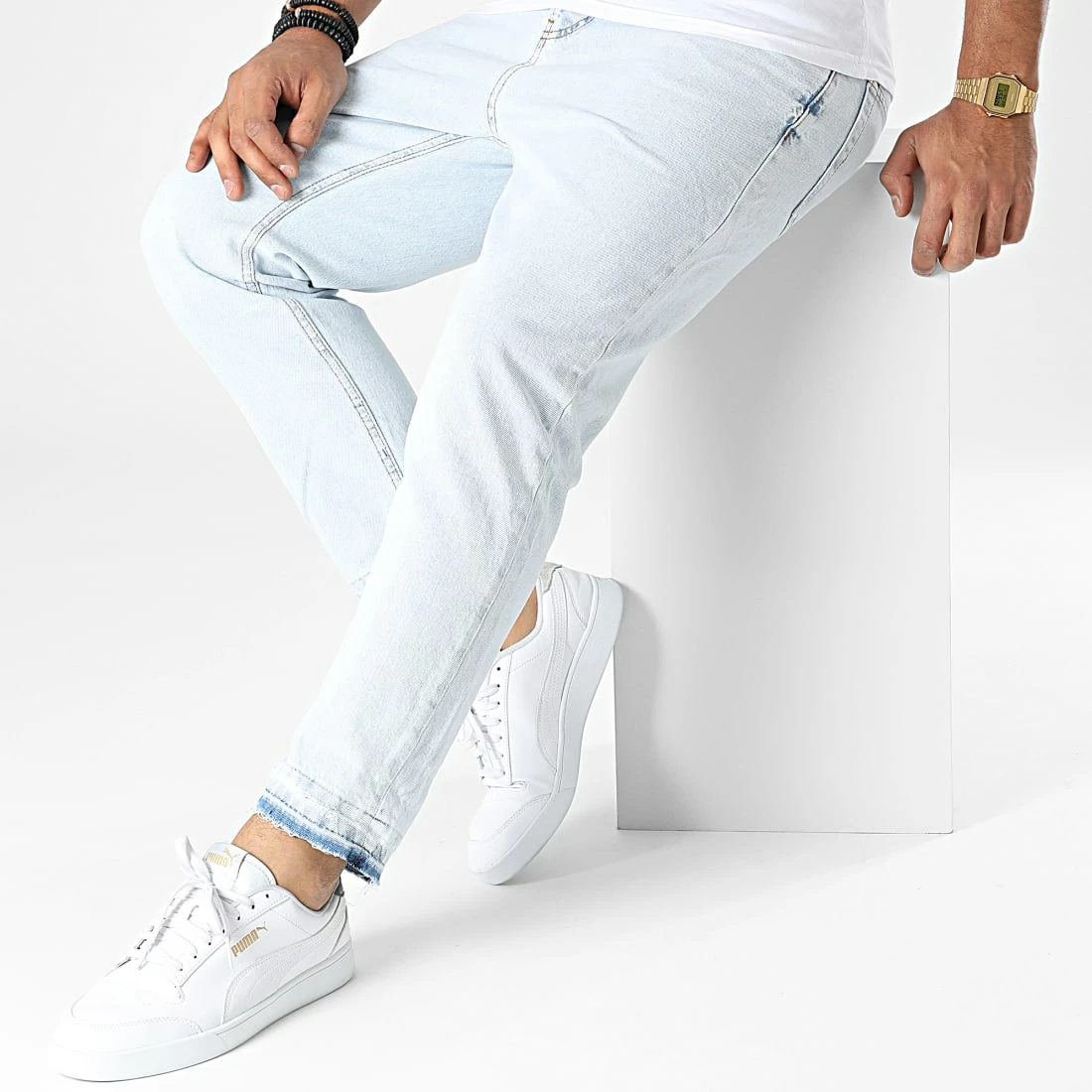 Offres 🎁 Jean Slim B7252 Bleu Wash de 2Y Premium 🌟 5 Offres 🎁 Jean Slim B7252 Bleu Wash de 2Y Premium 🌟 – Image 3