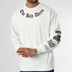 Grosses soldes 🛒 Sweat Crewneck GK-1043 Blanc de 2Y Premium ✨