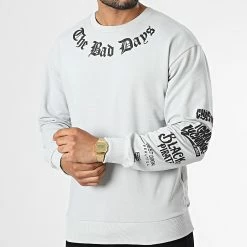 Promo 🔔 Sweat Crewneck GK-1043 Gris de 2Y Premium 🔔 -2Y Premium Soldes 2y premium 335103 GK 1043 GREY 20220831T160824 03