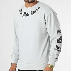 Promo 🔔 Sweat Crewneck GK-1043 Gris de 2Y Premium 🔔 -2Y Premium Soldes 2y premium 335103 GK 1043 GREY 20220831T160825 04