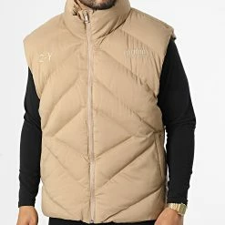 Meilleure affaire 👏 Doudoune Sans Manches MNT-10026 Camel de 2Y Premium 😀