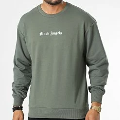 Tout neuf ✔️ Sweat Crewneck GK-1008 Vert Kaki de 2Y Premium 🎁