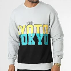 Meilleure vente 🛒 Sweat Crewneck GK-1065 Gris de 2Y Premium ✨