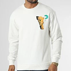 Meilleure vente 🔔 Sweat Crewneck GK-1012 Blanc de 2Y Premium 🌟