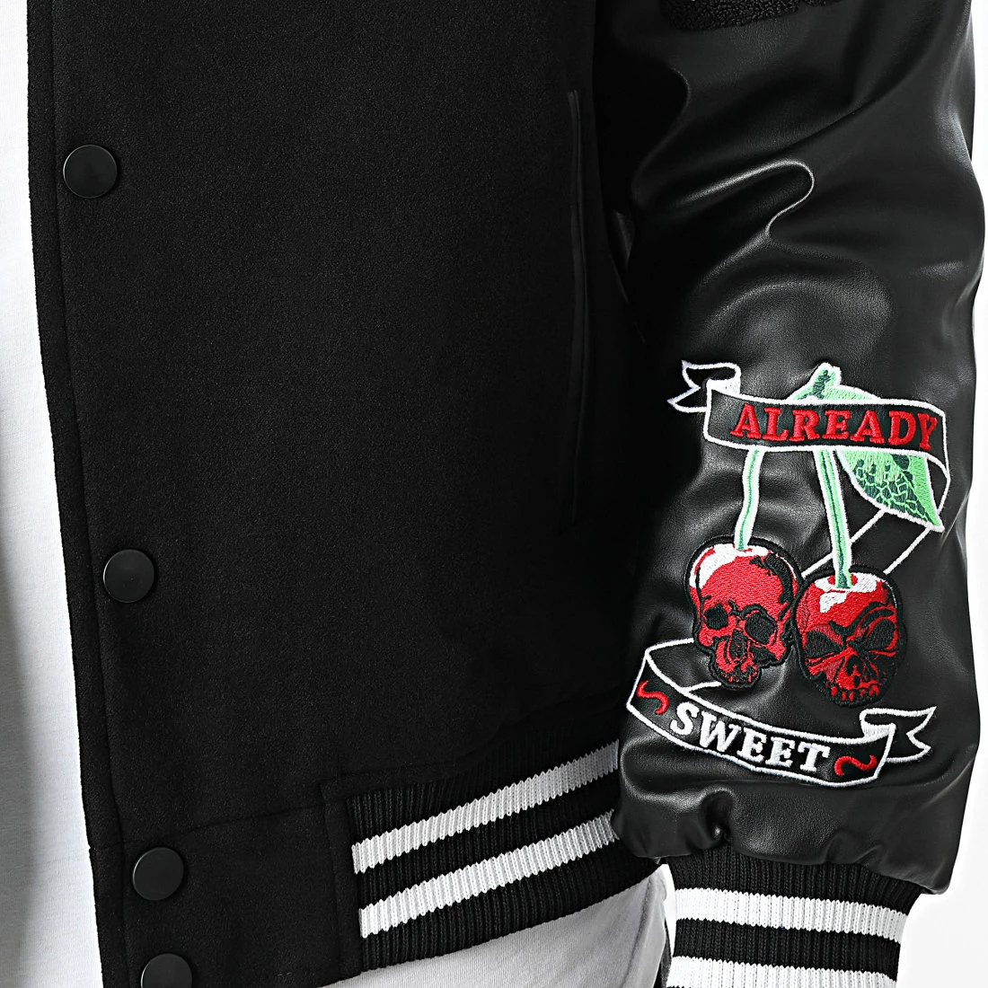 Sortie ⌛ Veste Teddy Cuir 10025 Noir Gris Anthracite de 2Y Premium 😉 4 Sortie ⌛ Veste Teddy Cuir 10025 Noir Gris Anthracite de 2Y Premium 😉 – Image 2