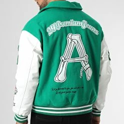 Meilleur prix ✨ Veste Teddy Cuir 10025 Vert Blanc de 2Y Premium 🤩 -2Y Premium Soldes 2y premium 335190 MNT 10025 GREEN 20220831T161603 04