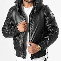 Vente flash 🤩 Veste Capuche A Bandes MNT-10022 Noir de 2Y Premium 🛒